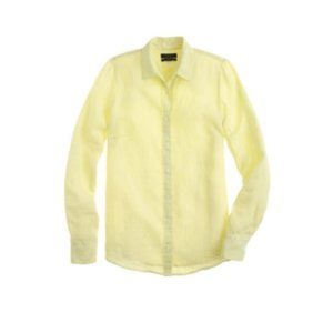J. Crew Perfect Shirt Crosshatch Linen 2 w/tag NEW
